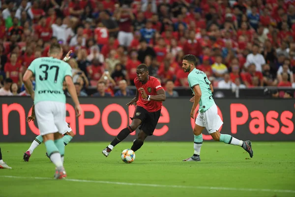 Kallang-singapore-20jul2019: Paul pogba # 6 jugador de manchester u —  Fotos de Stock