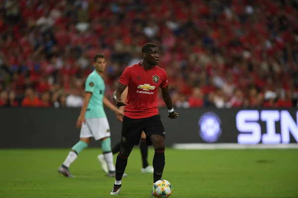 Kallang-singapore-20jul2019: Paul pogba # 6 jugador de manchester u — Foto de Stock