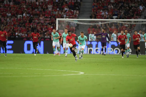 Kallang-Szingapúr-20jul2019: Marcus rashford #10 játékos Manche — Stock Fotó