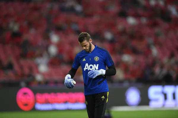 Kallang-singapore-20jul2019: David de gea # 1 jugador de manchester — Foto de Stock