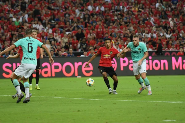 Kallang-Singapore-20jul2019: Mason Greenwood #26 spelare i Manche — Stockfoto