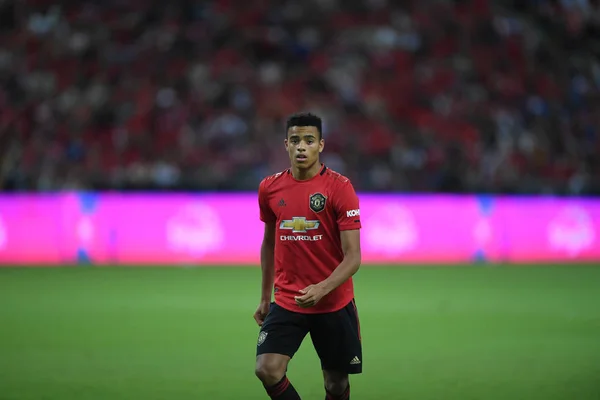 Kallang-Szingapúr-20jul2019: Mason Greenwood #26 játékos Manche — Stock Fotó