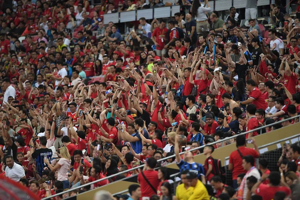 Kallang-Singapur-20jul2019: Manchester biriminin tanımlanamayan hayranları