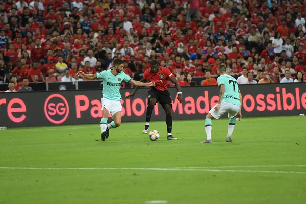 Kallang-singapore-20jul2019: Paul pogba # 6 player of manchester u — стоковое фото