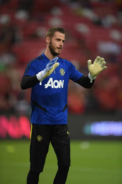 Kallang-singapore-20jul2019: David de gea # 1 jugador de manchester — Foto de Stock