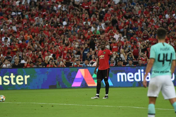 Kallang-Szingapúr-20jul2019: Paul pogba #6 játékos a Manchester u — Stock Fotó