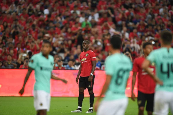 Kallang-singapore-20jul2019: Paul pogba # 6 player of manchester u — стоковое фото