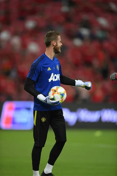 Kallang-singapore-20jul2019: David de gea # 1 jugador de manchester — Foto de Stock