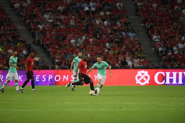 Kallang-singapore-20jul2019: Paul pogba # 6 player of manchester u — стоковое фото