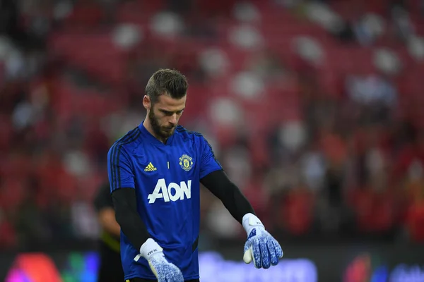 Kallang-singapore-20jul2019: David de gea # 1 jugador de manchester — Foto de Stock