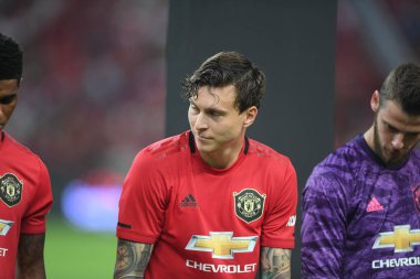 Kallang-Singapur-20jul2019: Victor Lindelof #2 Manches oyuncusu