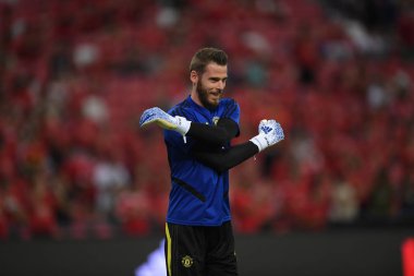 Kallang-Singapur-20jul2019: David de GEA #1 Manchester oyuncusu