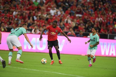 Kallang-Singapur-20jul2019: Aaron WAN-bissaka #29 Manchester oyuncusu