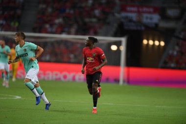 Kallang-Singapur-20jul2019: Aaron WAN-bissaka #29 Manchester oyuncusu
