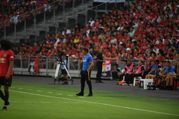 Kallang-Singapur-20jul2019: Antonio Conte Inter Milan müdürü — Stok fotoğraf