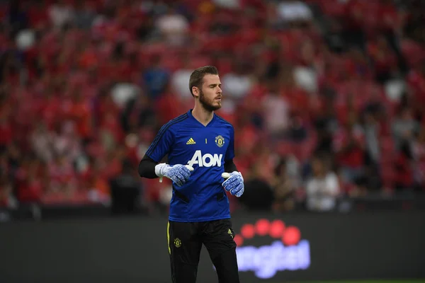 Kallang-singapore-20jul2019: David de gea # 1 jugador de manchester — Foto de Stock