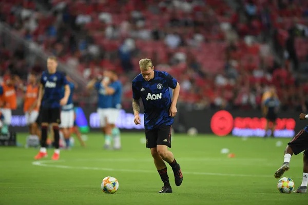 Kallang-singapore-20jul2019: Phil jones # 4 player of manchester u — стоковое фото