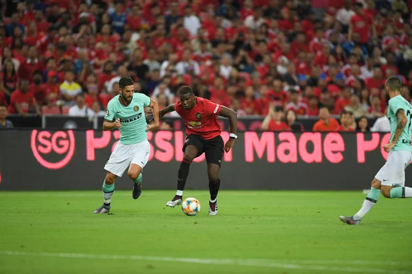 Kallang-singapore-20jul2019: Paul pogba # 6 player of manchester u — стоковое фото