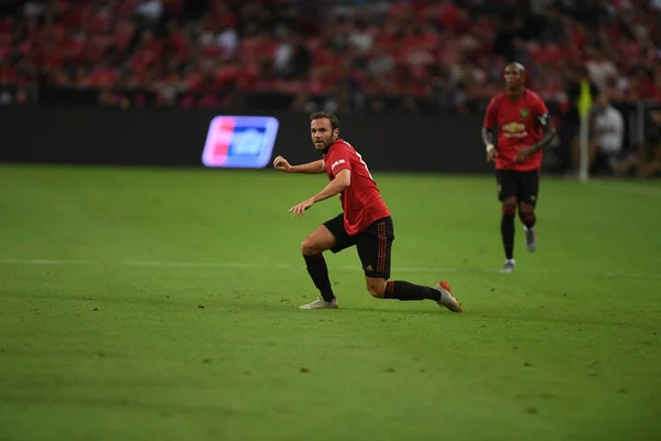 Kallang-singapore-20jul2019: Juan mata # 8 player of manchester un — стоковое фото