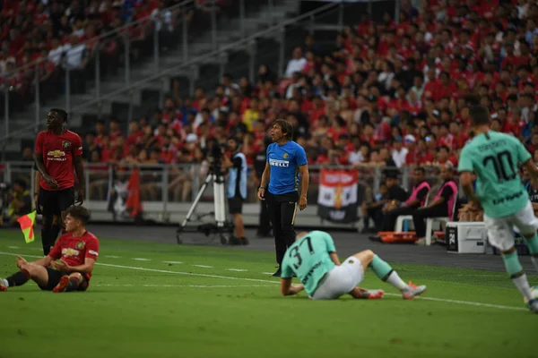 Kallang-Singapur-20jul2019: Antonio Conte Inter Milan müdürü — Stok fotoğraf