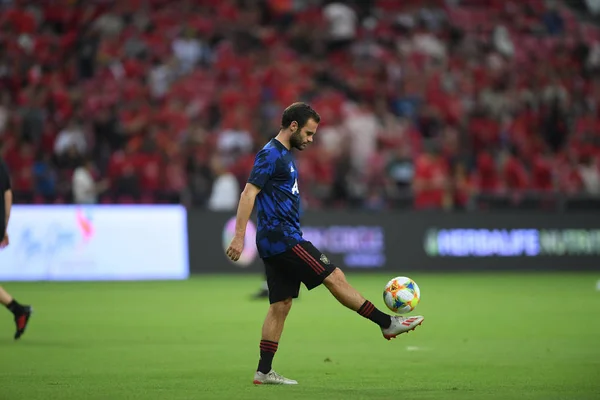 Kallang-Szingapúr-20jul2019: Juan Mata #8 játékos a Manchester un — Stock Fotó