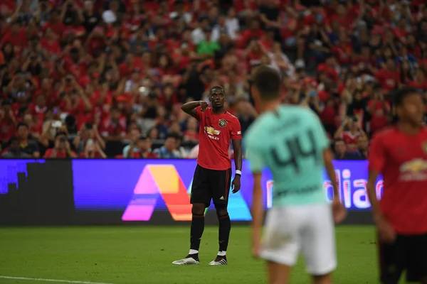 Kallang-singapore-20jul2019: Paul pogba # 6 jugador de manchester u —  Fotos de Stock