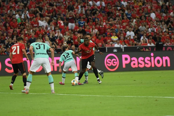 Kallang-Szingapúr-20jul2019: Paul pogba #6 játékos a Manchester u — Stock Fotó