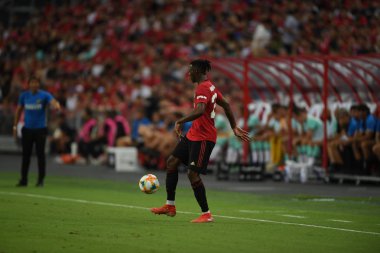 Kallang-Singapur-20jul2019: Aaron WAN-bissaka #29 Manchester oyuncusu