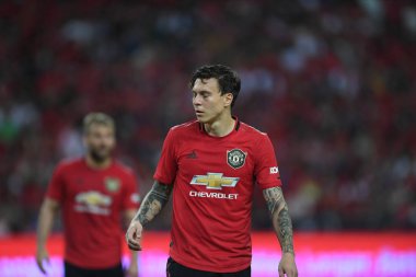 Kallang-Singapur-20jul2019: Victor Lindelof #2 Manches oyuncusu