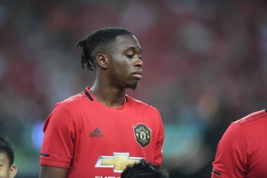Kallang-Singapur-20jul2019: Aaron WAN-bissaka #29 Manchester oyuncusu