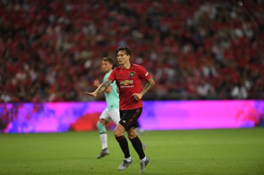 Kallang-Singapur-20jul2019: Victor Lindelof #2 Manches oyuncusu