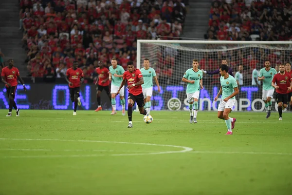 Kallang-Singapore-20jul2019: Marcus rashford #10 speler van Manche — Stockfoto