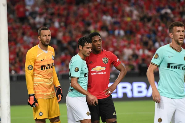 Kallang-singapore-20jul2019: Anthony martial # 11 jugador de manche — Foto de Stock