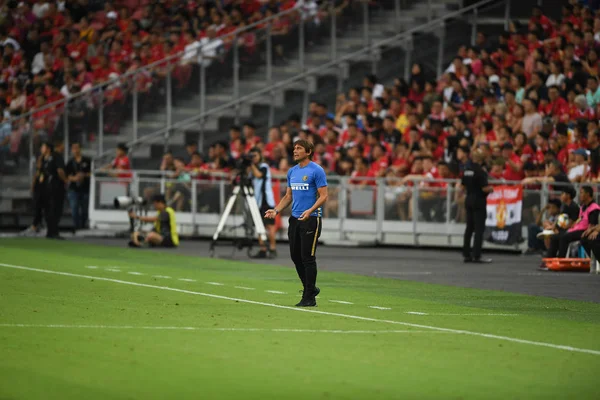 Kallang-Singapur-20jul2019: Antonio Conte Manager z Inter Milán — Stock fotografie