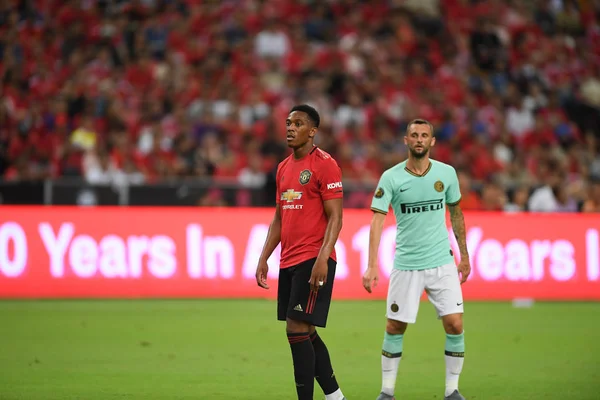 Kallang-singapore-20jul2019: Anthony martial # 11 jugador de manche — Foto de Stock