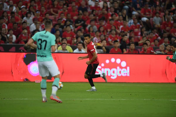 Kallang-Singapur-20jul2019: Mason Greenwood #26 hráč Manche — Stock fotografie