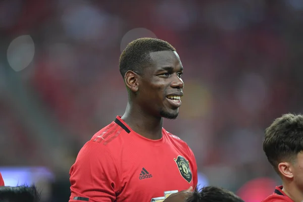 Kallang-singapore-20jul2019: Paul pogba # 6 jogador de manchester u — Fotografia de Stock