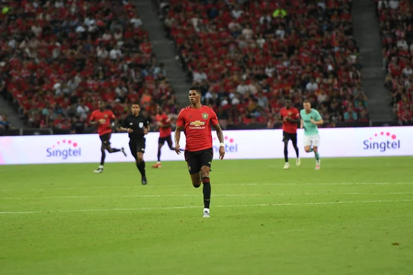 Kallang-Szingapúr-20jul2019: Marcus rashford #10 játékos Manche — Stock Fotó