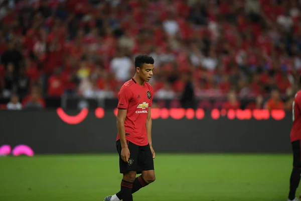 Kallang-singapore-20jul2019: Mason greenwood # 26 jogador de manche — Fotografia de Stock