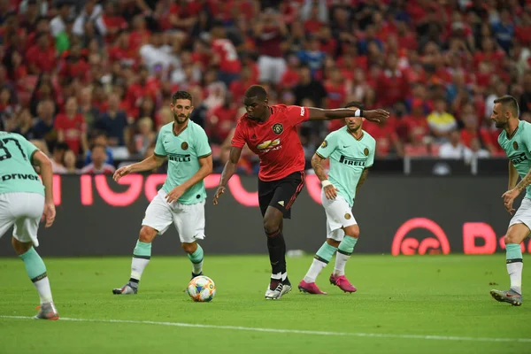 Kallang-Szingapúr-20jul2019: Paul pogba #6 játékos a Manchester u — Stock Fotó