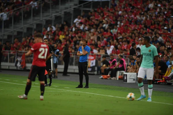 Kallang-Singapur-20jul2019: Antonio Conte Manager z Inter Milán — Stock fotografie