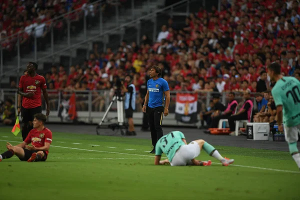 Kallang-singapore-20jul2019:Antonio conte manager of inter milan — Stock Photo, Image