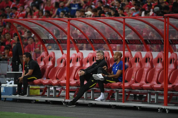 Kallang-singapore-20jul2019: Ole gunnar solskjaer gerente de manc —  Fotos de Stock