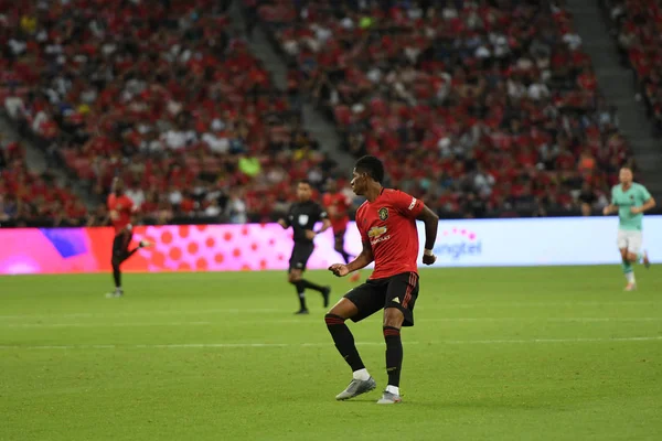 Kallang-singapore-20jul2019: Marcus rashford # 10 jugador de manche —  Fotos de Stock