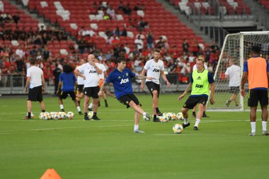 Kallang-singapore-19jul2019:Victor lindelof #2 manches oyuncusu