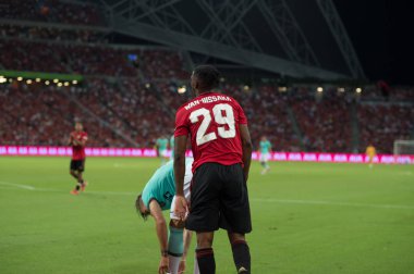 Kallang-Singapur-20jul2019: Aaron WAN-bissaka #29 Manchester oyuncusu