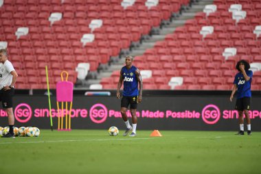 Kallang-singapore-19jul2019:Ashley genç #18 mancheste oyuncusu