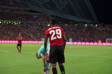 Kallang-Singapur-20jul2019: Aaron WAN-bissaka #29 Manchester oyuncusu