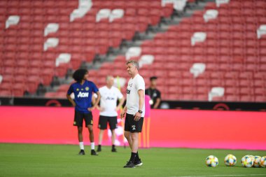 Kallang-singapore-19jul2019:Ole gunnar solskjaer manc yöneticisi