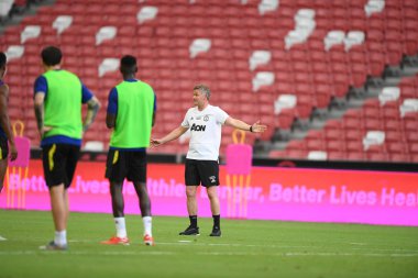 Kallang-singapore-19jul2019:Ole gunnar solskjaer manc yöneticisi